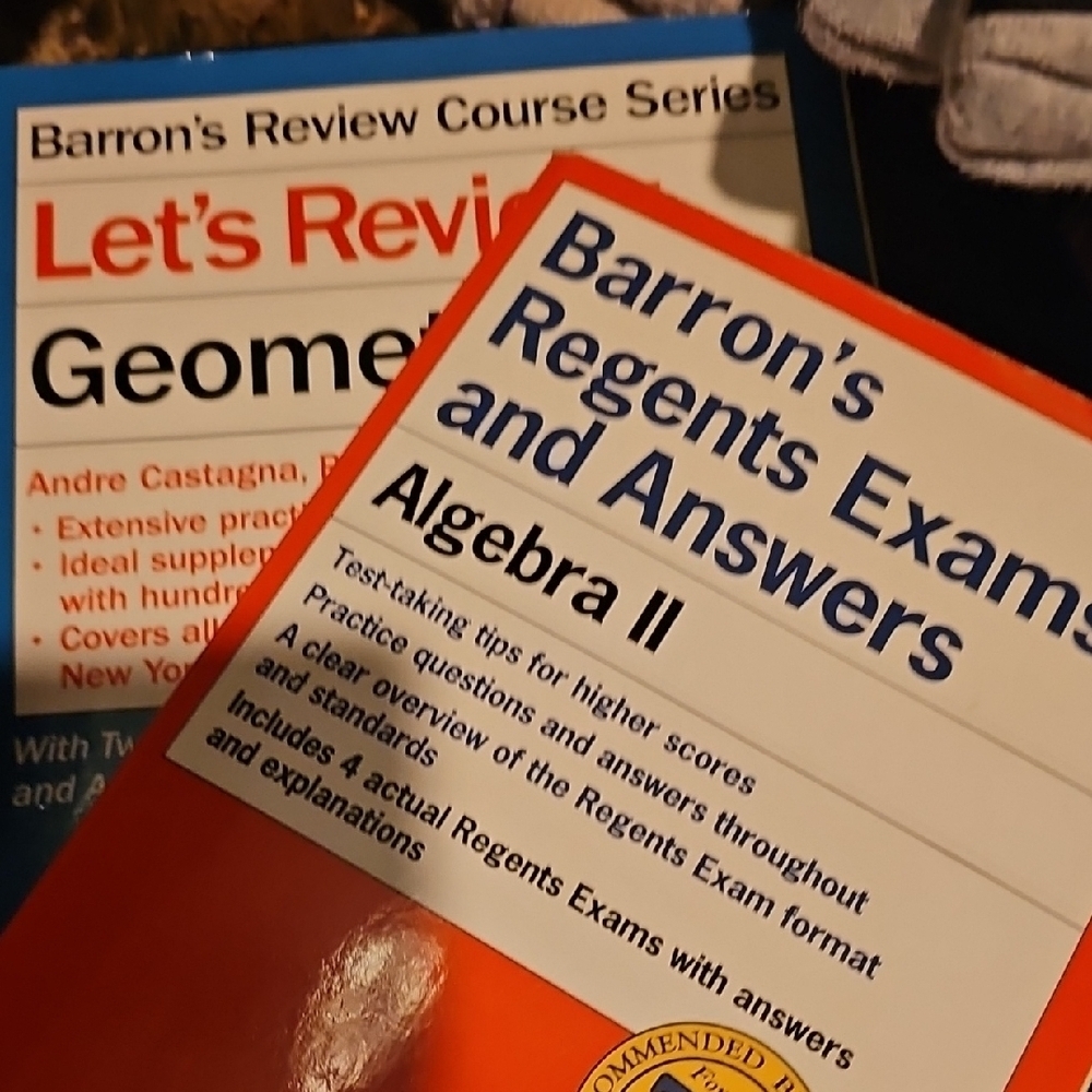 Barron's Regents Exams and Answers Algebra II Book & Let's Review Geometry